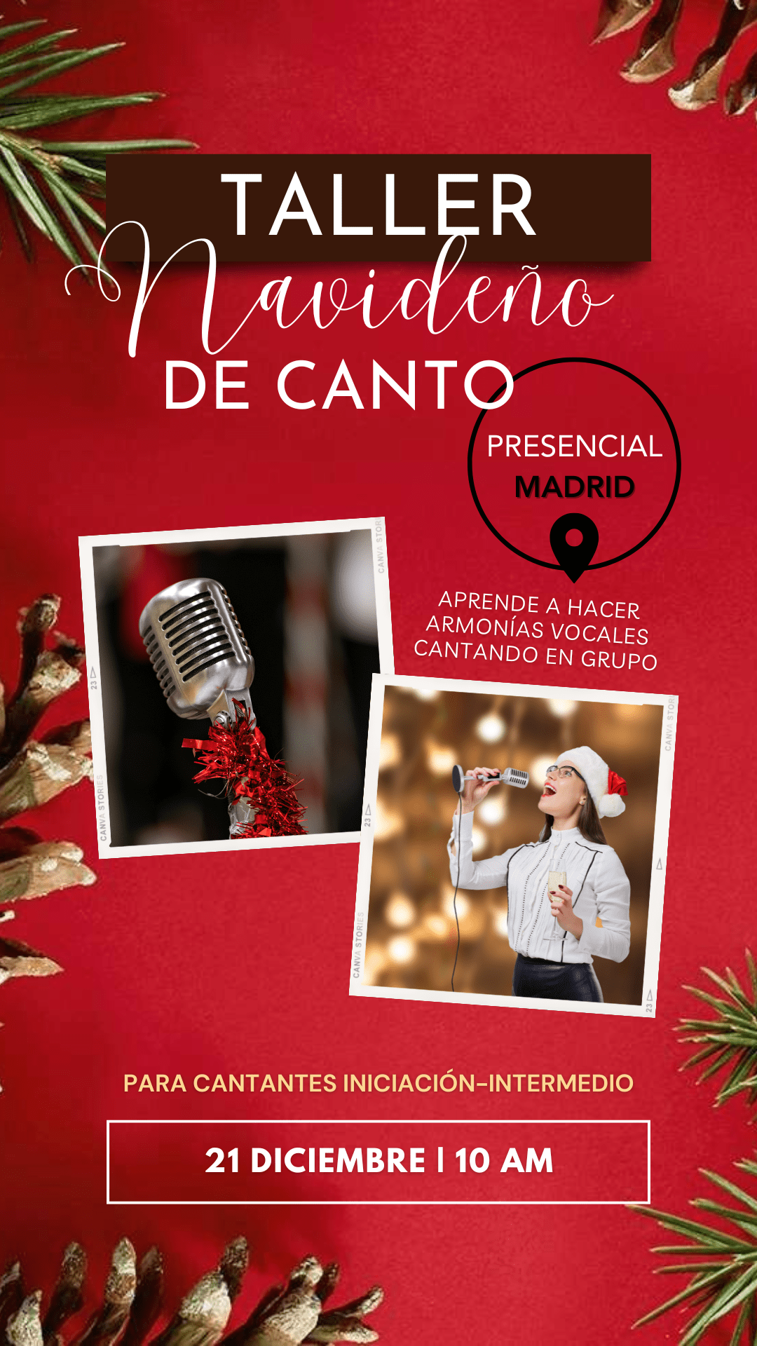 taller canto pop navidad