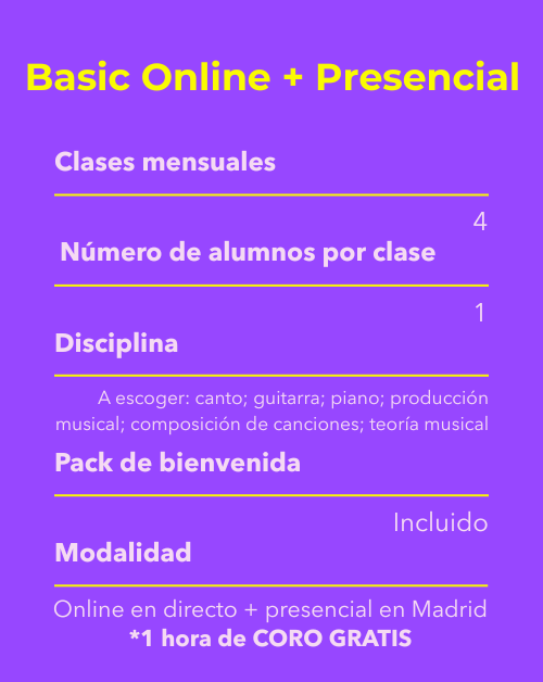 Basic online + presencial precios